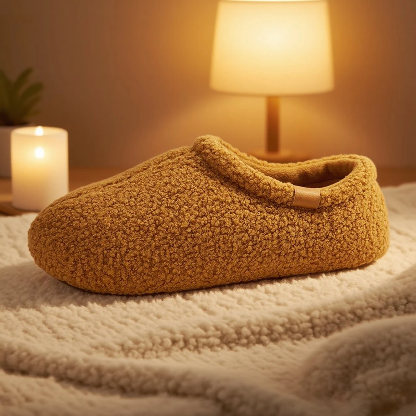 

Winter Warm Slippers Men House Non Slip Soft Shoes Comfortable Flat Heel Home Indoor Bedroom Plush Slippers Bedroom Female shoes