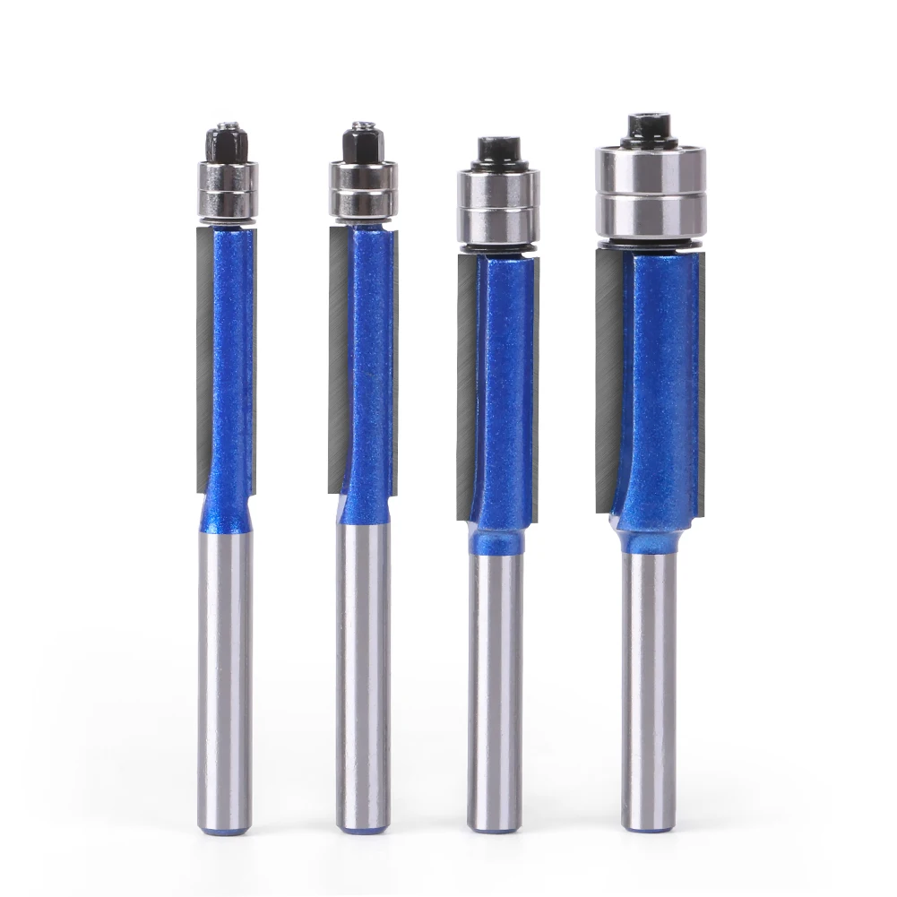 Imagem -02 - Shank Flush Trim Bit com Dois Rolamentos Bits Router para Cortadores de Madeira 14 14 38 12 mm