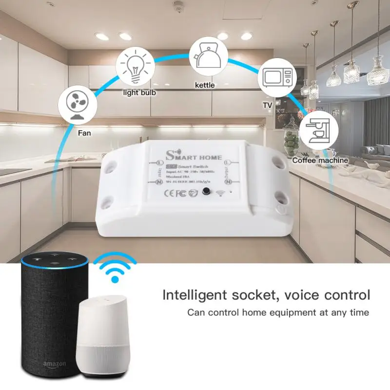 Moudle Timer App Wifi Universal Siri Smart Home Met Alexa Homekit Smart Switch 10a Voice Compatibel