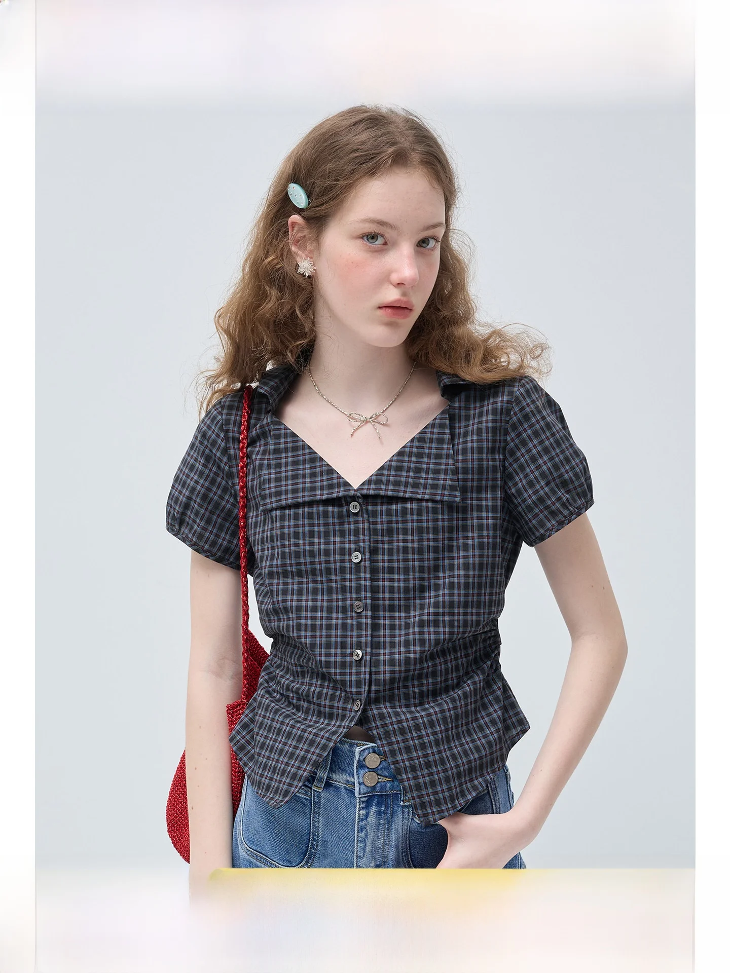 

Retro Fit Women's Shirt Short Sleeve V-Neck Slimming plus Size Top Breathable Comfortable Summer Fashion Casual Standard Fit