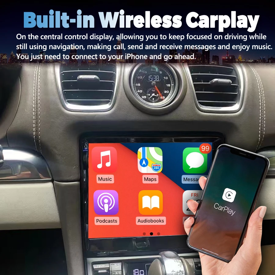 8.4inch Android Touch Screen For Porsche Boxster 981 Stereo Car Radio Multimedia Video Player Navigation GPS Carplay Auto 4G