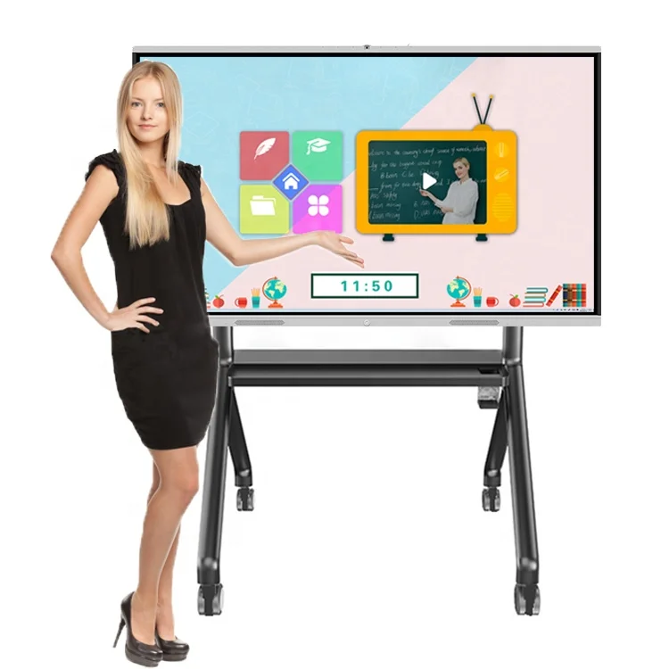 All in One Classroom Interactive Flat Panel Wholesale Multi Touch 4K Screen Interact Whiteboard Smart Board for School