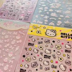 1pc Cartoon Sanrio Nail Sticker HelloKitty Melody Kuromi Anime Stickers Nail Art Decoration DIY Press On Nails