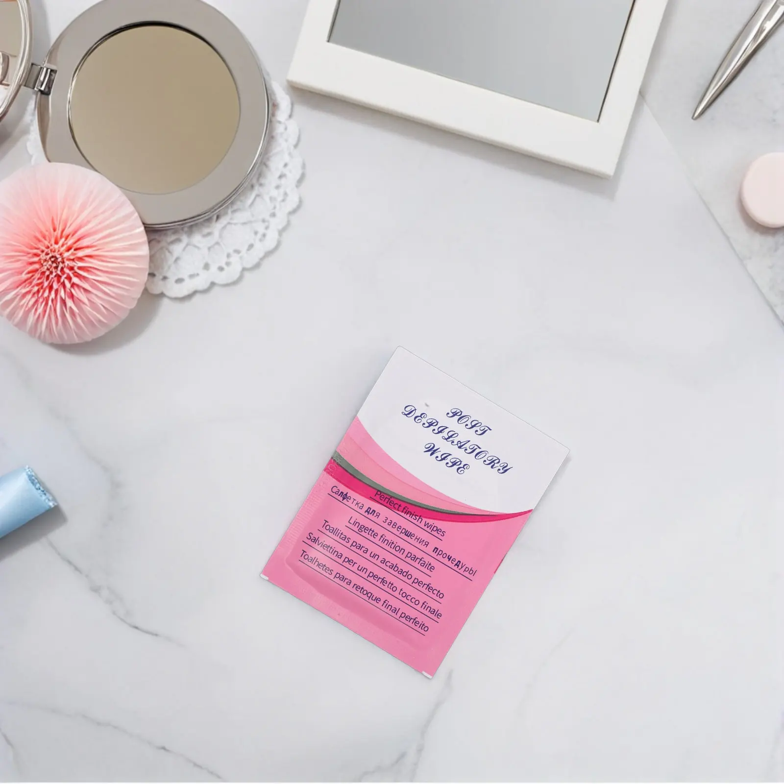 

50Pcs Waxing Aftercare Wipes Soft Skin Cleansing Pads Gentle Formula Post Waxing Removal Soothing Travel Portable Skin Care