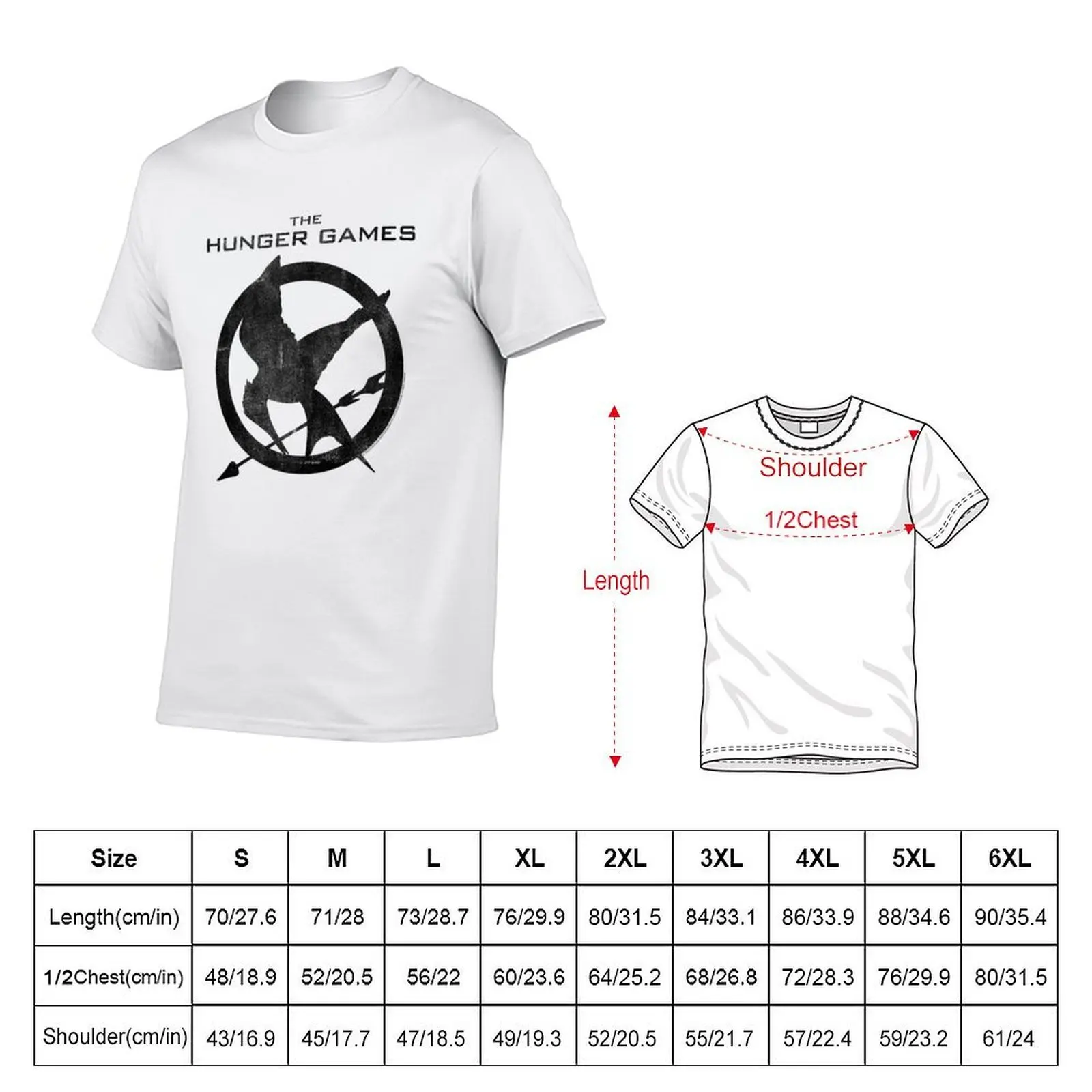 Retro The Hunger Games Mockingjay T-Shirt Work Comfort T-Shirt for Men