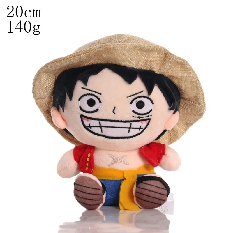 ★-20cm OnePiece Anime Figure Zoro Luffy Chopper Plush Toys Cute Cartoon Plushie Stuffed Dolls Pendant Kids Xmas Gifts