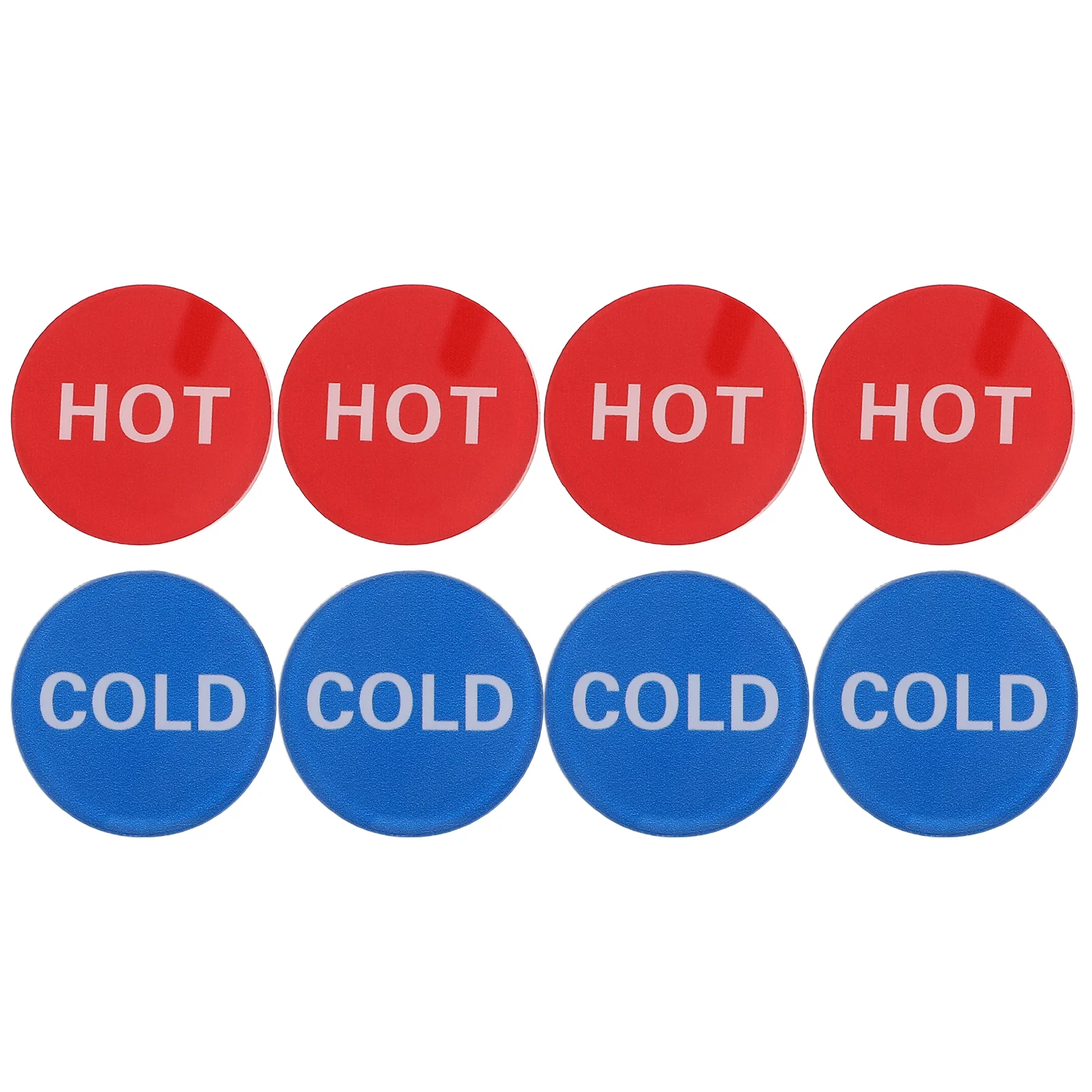 4 Pairs Bathroom Signage Cold Labels for Faucet Hot Indicator Stickers Sink Water Door Signs