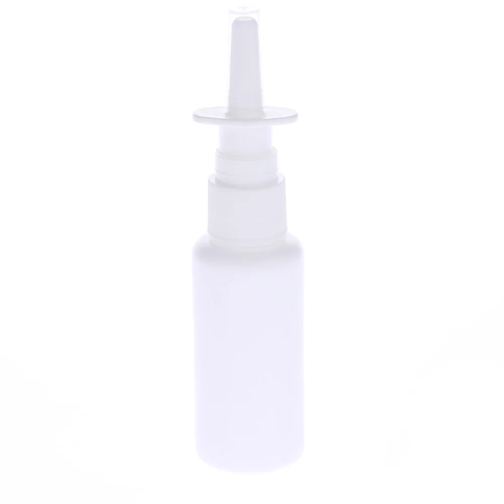 2pcs 5/10/15/20/30/50ml White Empty Plastic Nasal Spray Bottles Pump Sprayer Mist Nose Spray Refillable Bottles