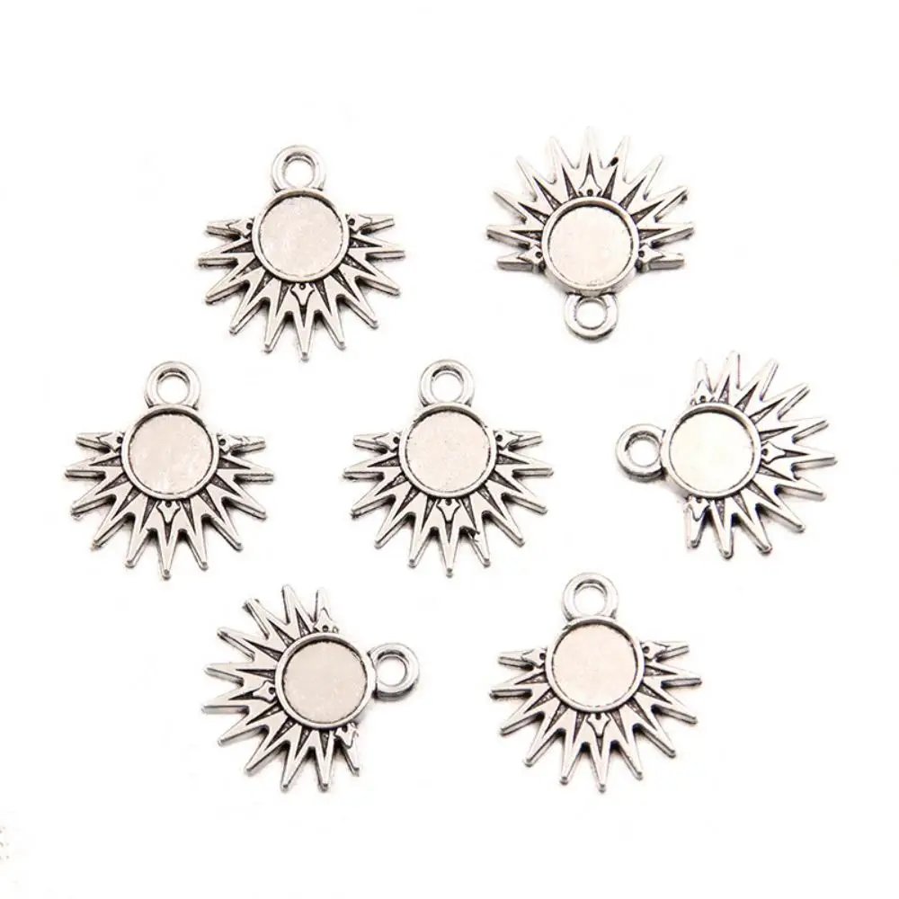 

15PCS DIY Jewelry Accessories 7mm Gemstone Base, Circular Sun Base Pendant