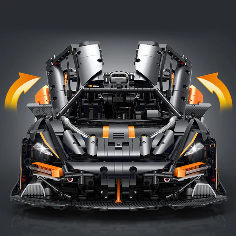 

GULY 10646 Суперкар 1:8 Сенна с дистанционным управлением, строительный блок, автомобиль, головоломка высокой сложности, сборка, строительный блок, модель игрушки