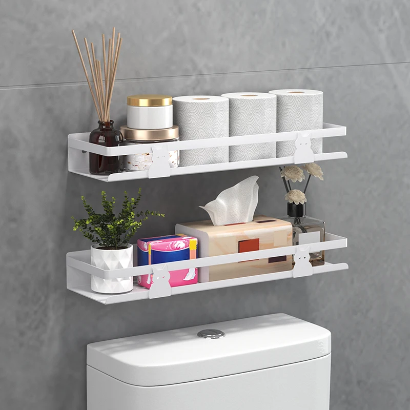 Bathroom Storage Rack, Wall Mounted Storage Rack, Non Perforated Wall Mounted Bathroom Storage Rack