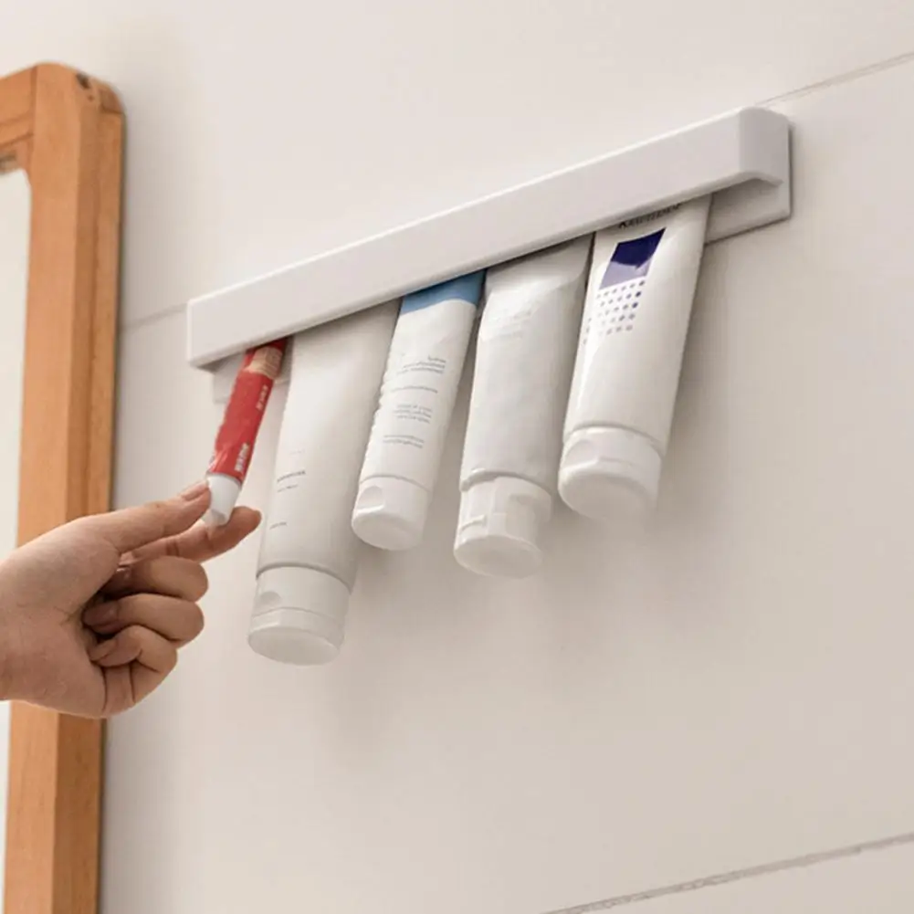 Wall-mounted Toothpaste Rack Long Toothpaste Holder Space-saving Heavy Duty Toothpaste Holder Modern Wall Mount for Bathroom