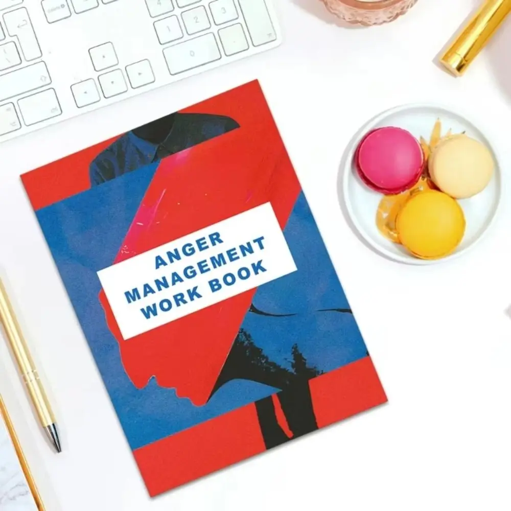 مجلة التحكم في الغضب الورقية المطلية، التحكم في عواطفك، إدارة الغضب العملي، أوراق العمل، أداة التخطيط، إدارة الشعور