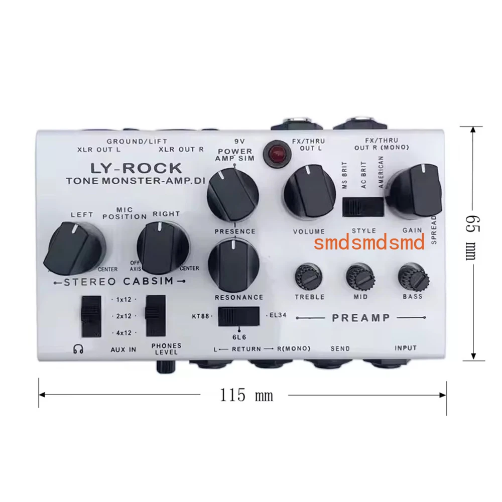 PEDALS ly rock,Guitar audio workstation pedal，Electric guitar audio workstation，Professional effect pedal，White，True Bypass