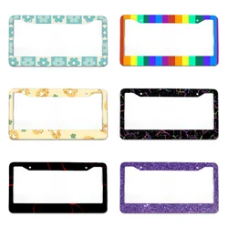 Beautiful patterns American standard aluminum alloy car license plate cover car accessories waterproof license plate cover