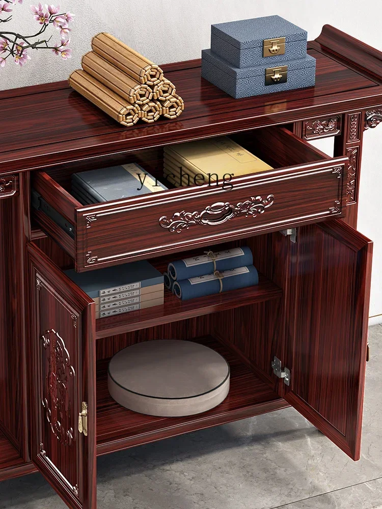 TQH6.14 New Chinese Style Console Tables Household Solid Wood Sandal Wood Pieces Modern Minimalist a Long Narrow Table