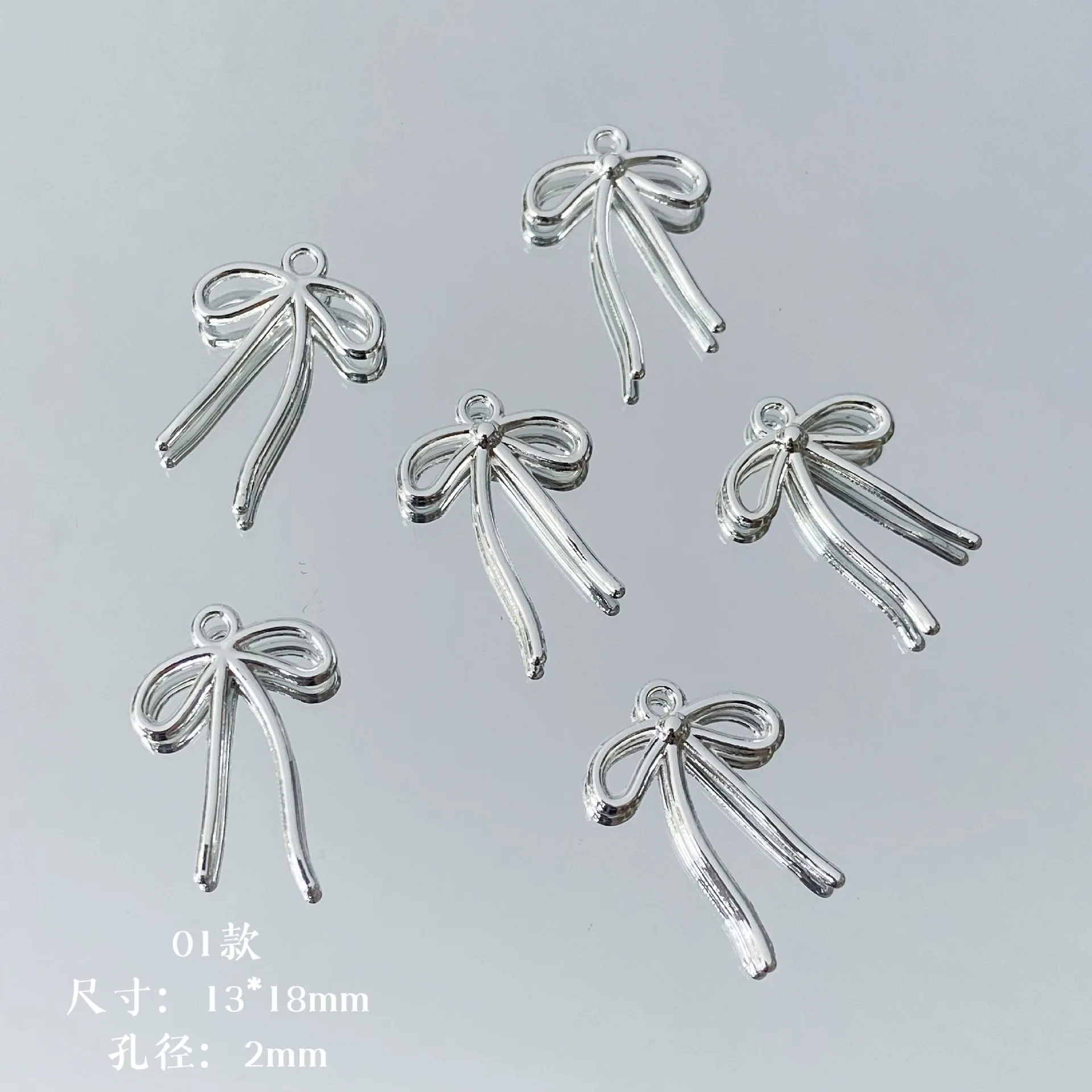 50 قطعة/الوحدة مزيج سبائك القوس فضفاض الخرز DIY بها بنفسك المواد اليدوية سوار إكسسوارات عقد مجوهرات #3