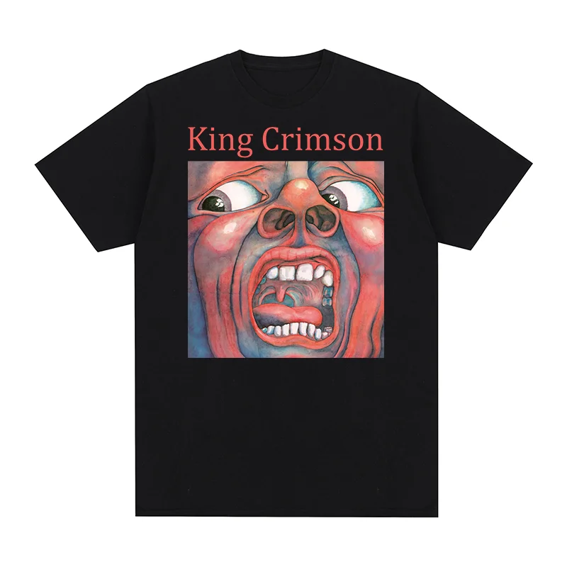 King Crimson Vintage T-shirt Prog Rock Experimental Rush Genesis Yes Band Cotton Men T Shirt New TEE TSHIRT Womens Tops