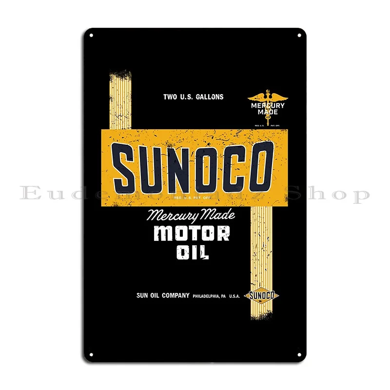 Sunoco Motor Oil Retro Distressed Design1933 Metal Plaque Poster Printed Bar Kitchen Cinema Garage Tin Sign Poster