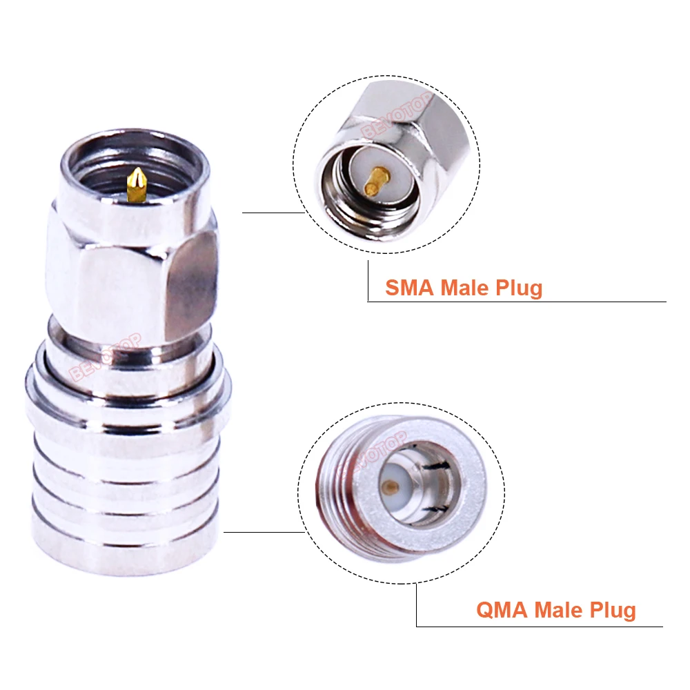 10PCS/LOT SMA to QMA Adapter QMA Male to SMA / RP-SMA Male Female Straight 180° / Right Angle 90° RF Adaptor 50 Ohm Converter