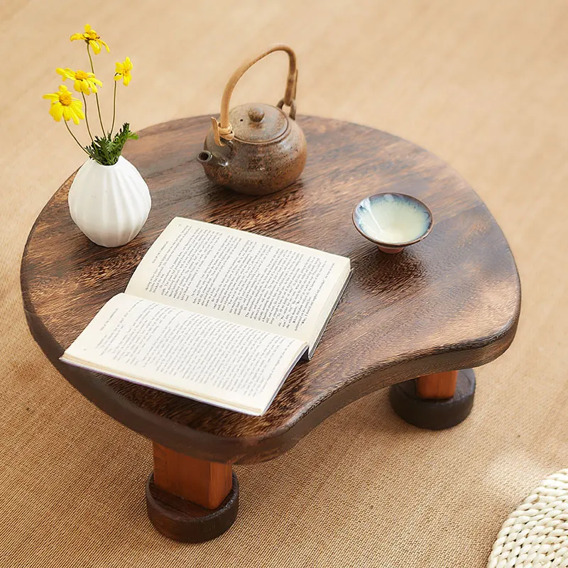 

‌New Chinese Solid Wood Bay Window Ottoman - Multi-Functional Tatami Floor Coffee Table with Anti-Slip Base for Bedroom Seating‌