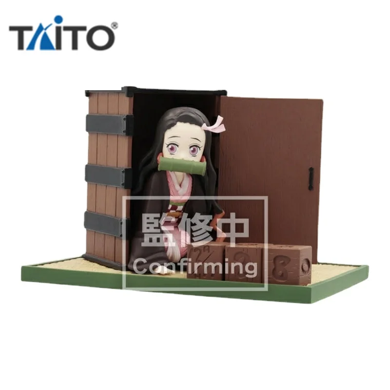 Taito Original Demon Slayer Anime Figure Kamado Nezuko Box Calendar Action Figure Toys For Kids Xmas Gift Collectible Model