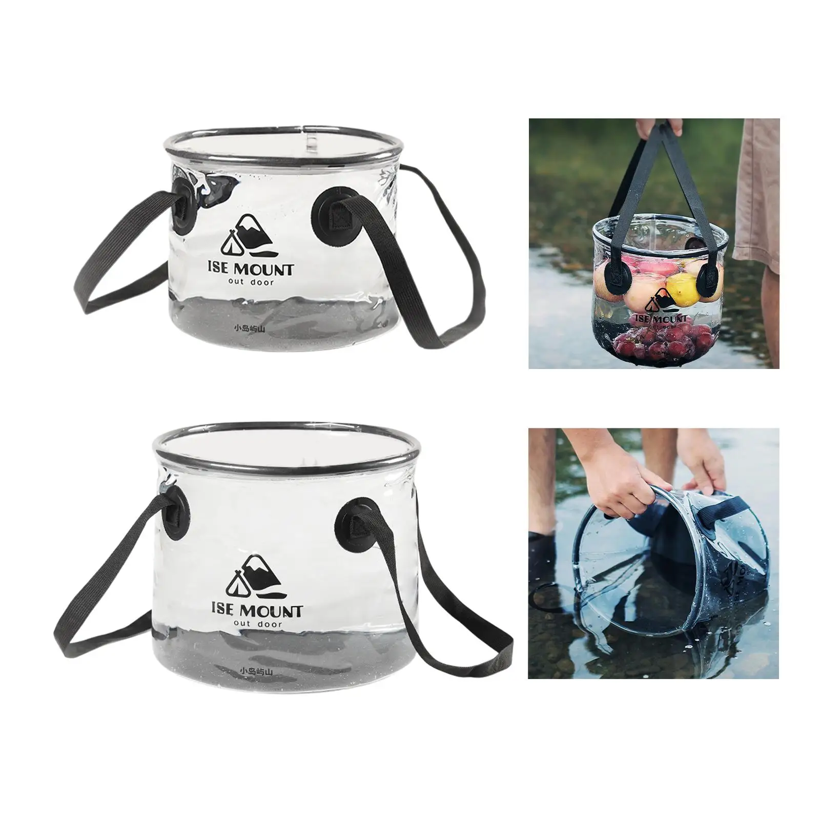 Collapsible Bucket with handle Cleaning Beach Portable Outdoor Survival Gardening Car Washing Multifunctional Garden Wash