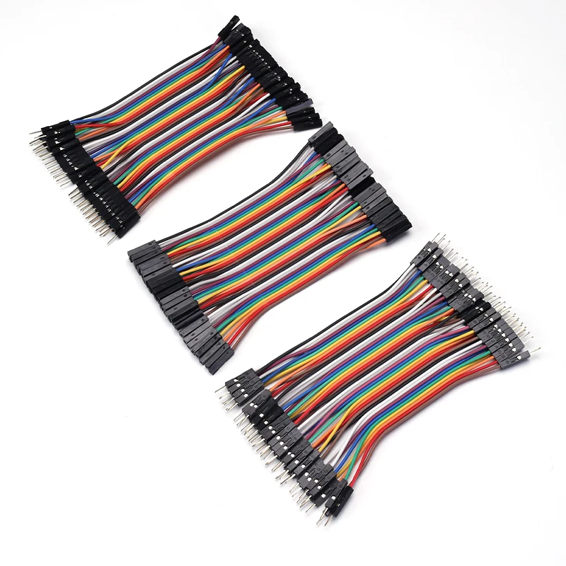 120 Stück 40P 10cm Jumper-Kabel-Set Elektronische Komponenten Stecker-zu-Stecker, Buchse-zu-Stecker, Buchse-zu-Buchse-Verbinder für Breadboard – Detail 3