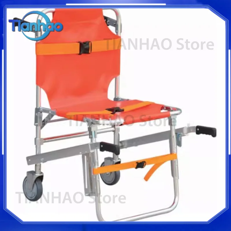 Folding Hand Cart for Wheeled Stair Navigation Fire Emergency Evacuation Chair for Home and Ambulance Use