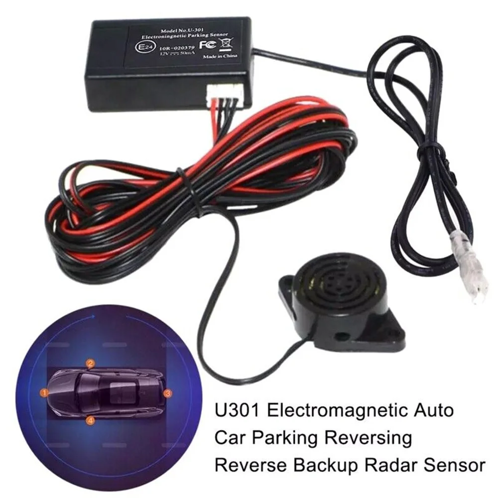 Electromagnetic Auto Car Parking Sensor Reversing Reverse Backup Radar with Buzzer Alarm No Drill No Hole Car Detector