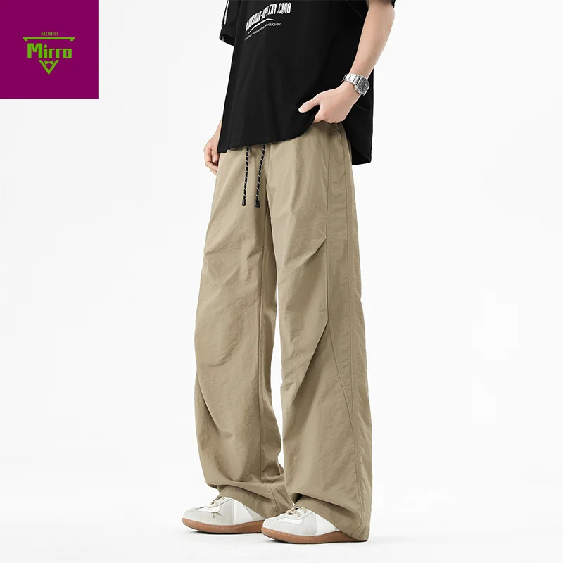 

【Mirrordust】Осенние мужские десантники в американском стиле, свободные прямые драпированные широкие брюки, брюки-карго для мужчин