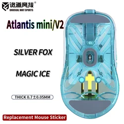 UnusualWaySports Mouse Skates Feet Atlantis Mini OG V2 4K Champion Glides Curve Edge Magic Ice Silver Fox Version