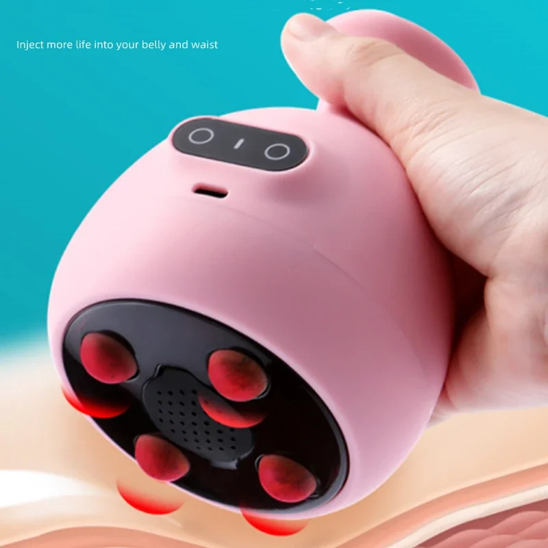 Automatic Bian-stone moxibustion abdominal kneading instrument for children Abdominal massager Prebiotic natural alum stone