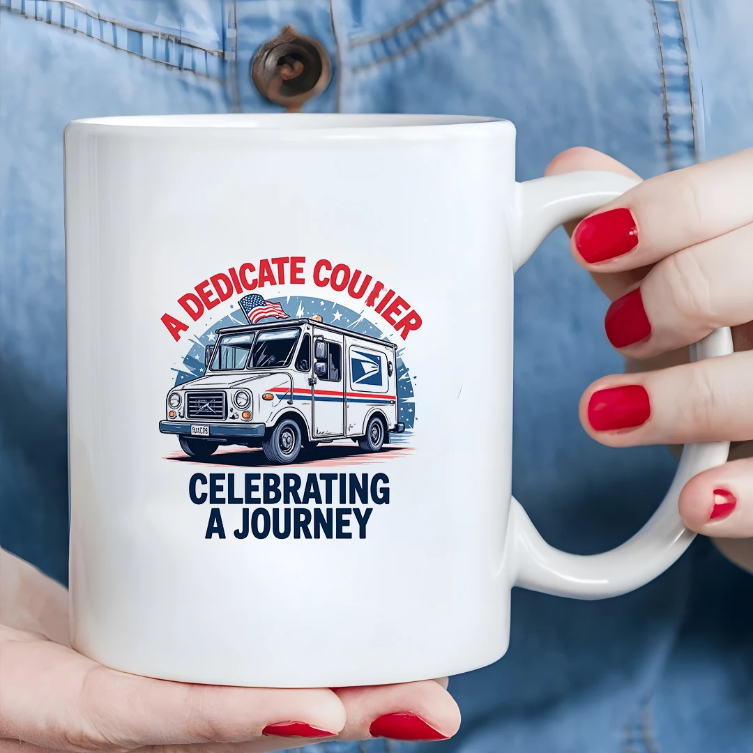 

American Postal Truck Cartoon Mug 11OZ Kids Hot Beverage Cup Christmas Office Cup Limited Edition