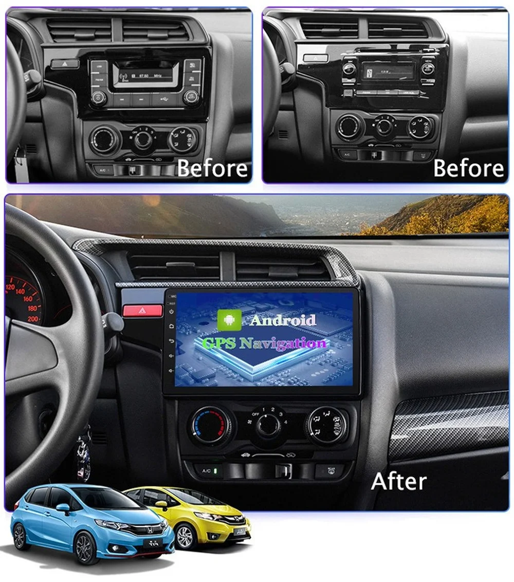 4G+64G Android 11 Car GPS Navigation For HONDA FIT/JAZZ 2014- Auto Radio Stereo Multimedia Player With Wifi 4G DSP BT