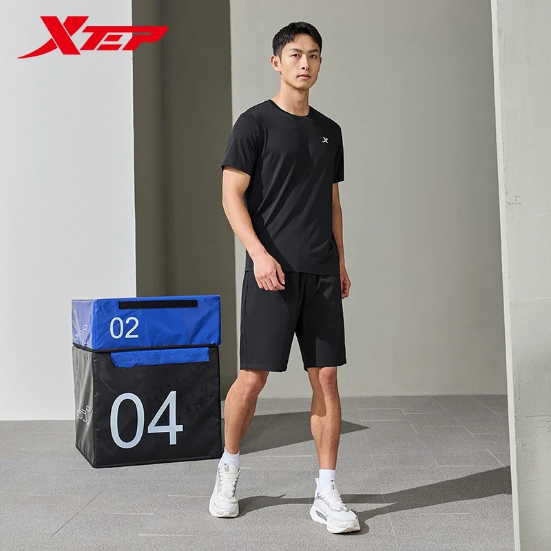 Xtep Short Sleeve Sports Suit For Men 2024 Summer Quick-Drying Suit Sports Sweat-Absorbing Outdoor Tops And Bottoms 876229A70176