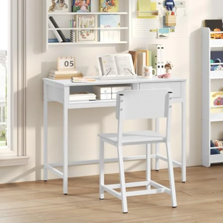 

Набор столов и стульев Студенческий письменный стол Рабочий стол сортировщиком книг и тканевым ящиком Деревянный учебный стол для кабинета Спальня