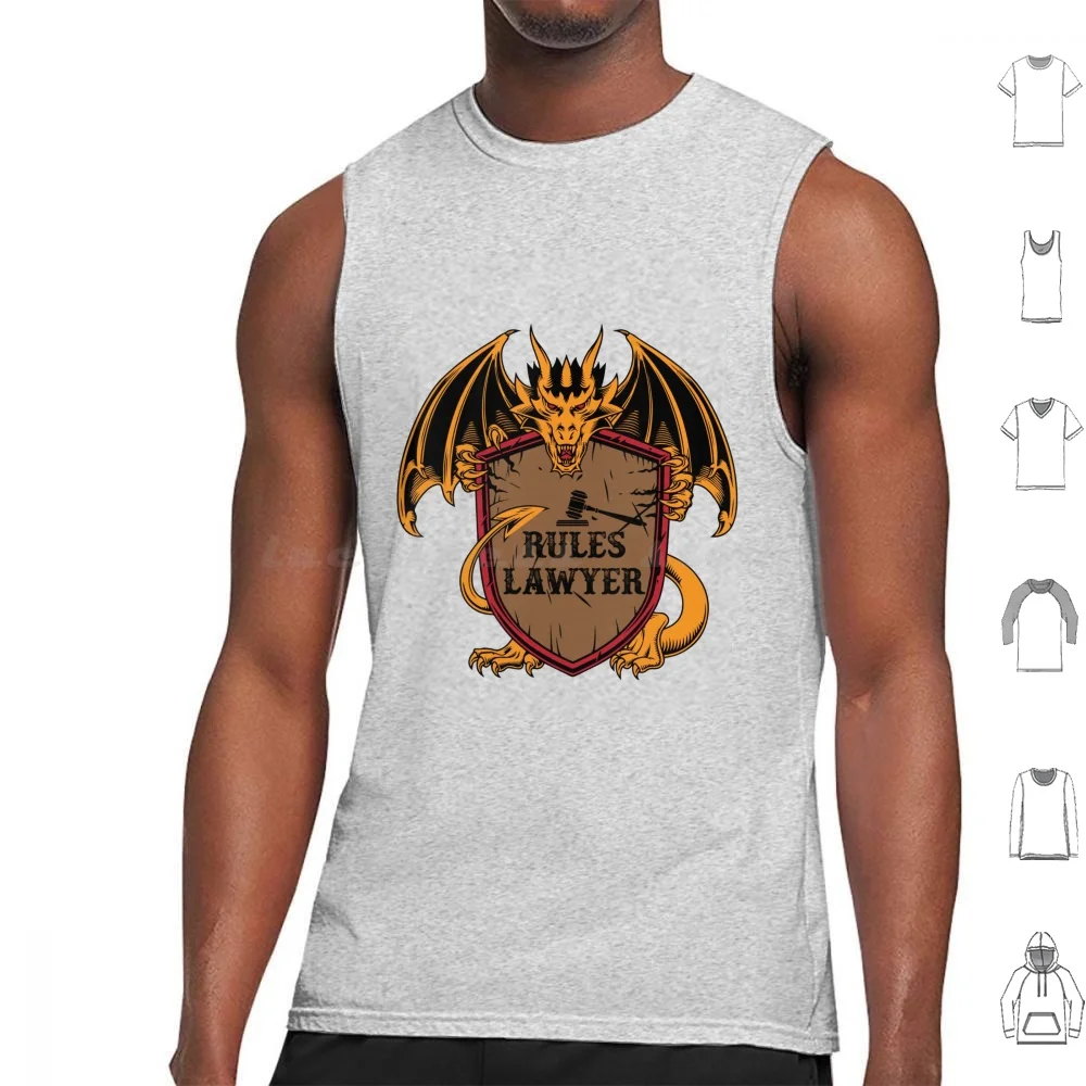 Rules Lawyer Tank Tops Print Cotton Caster Cleric D20 Demon Dice Dm Dnd Master And Fantasy Rpg Fireball Games Gaming Geek