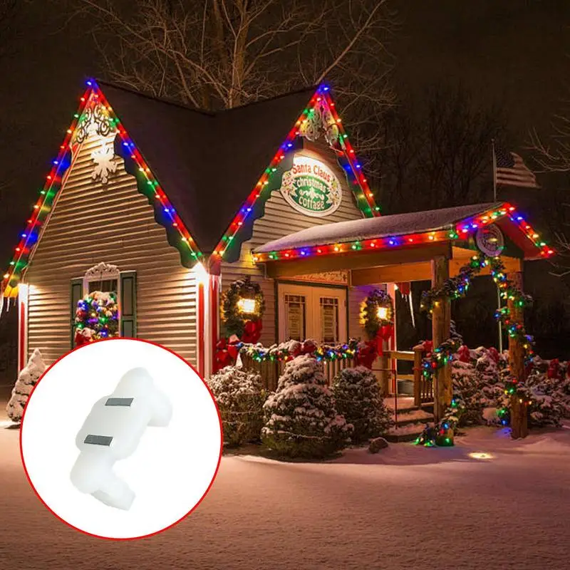 

Christmas Light Clips Outdoor Magnetic Lights Holder Sockets Light Clips Hooks 50 Pieces Sturdy Reusable Lighting Hooks For