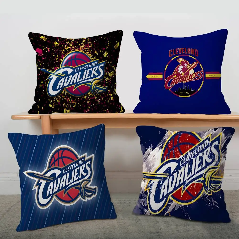 C-Cleveland C-Cavaliers logo Personalized Pillow Cover Kids Bedroom Wild Party Decor Pillowcase kid Birthday shower Gift