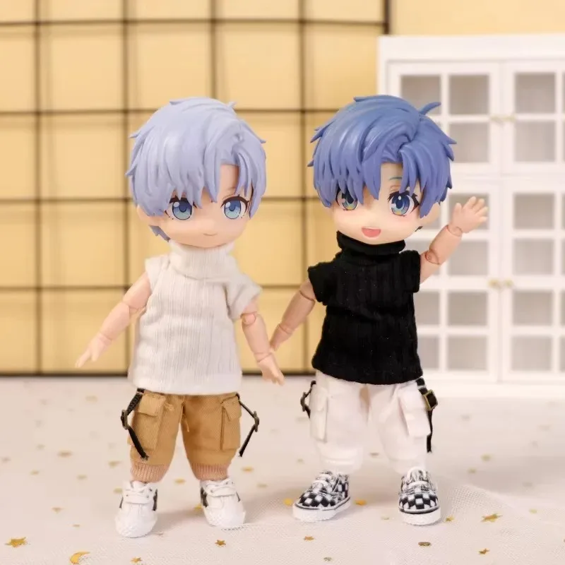 Ob11 Doll Clothes Pocket Overalls Casual Trousers Sleeveless Vest for Molly Gsc Pd9 Obitsu11 1/12bjd Doll Pants Doll Accessories