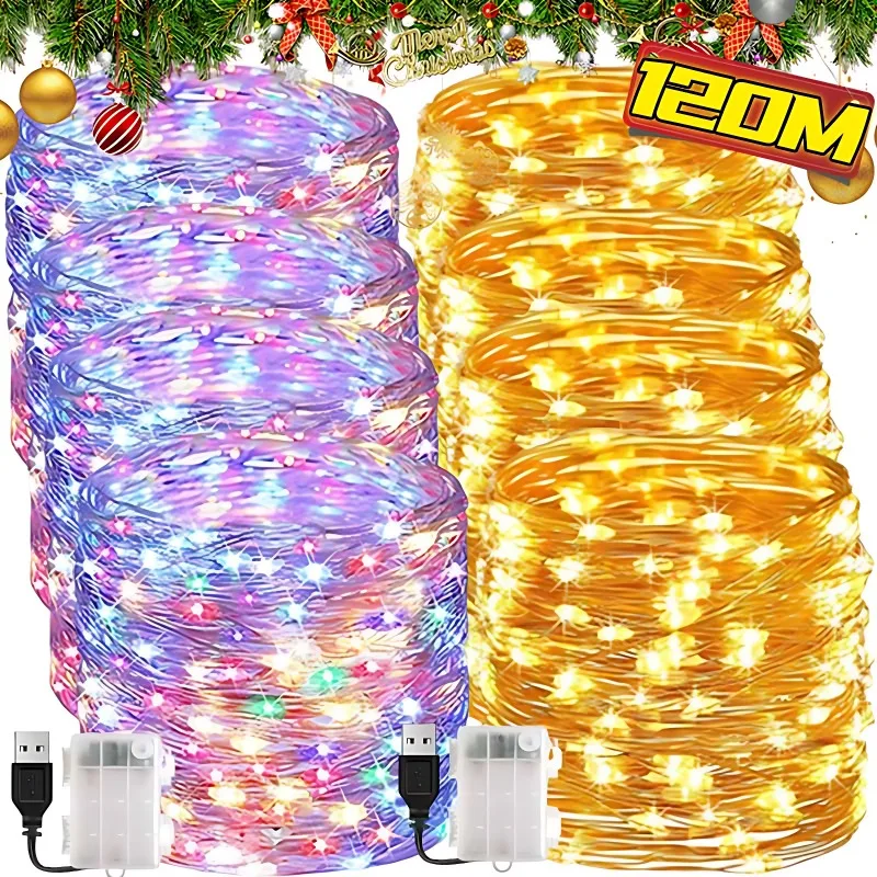 

LED String Light USB/Battery Copper Wire Garland Fairy Light Strings Waterproof Christmas Wedding New Year Party Decoration Lamp