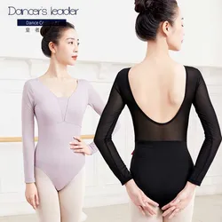 Dance Leotard Women Aerialist Yoga Practice Elegant Ballet Wear V Collar Backless Gymnast Leotard Swimsuit Adulto Ballerina Wear