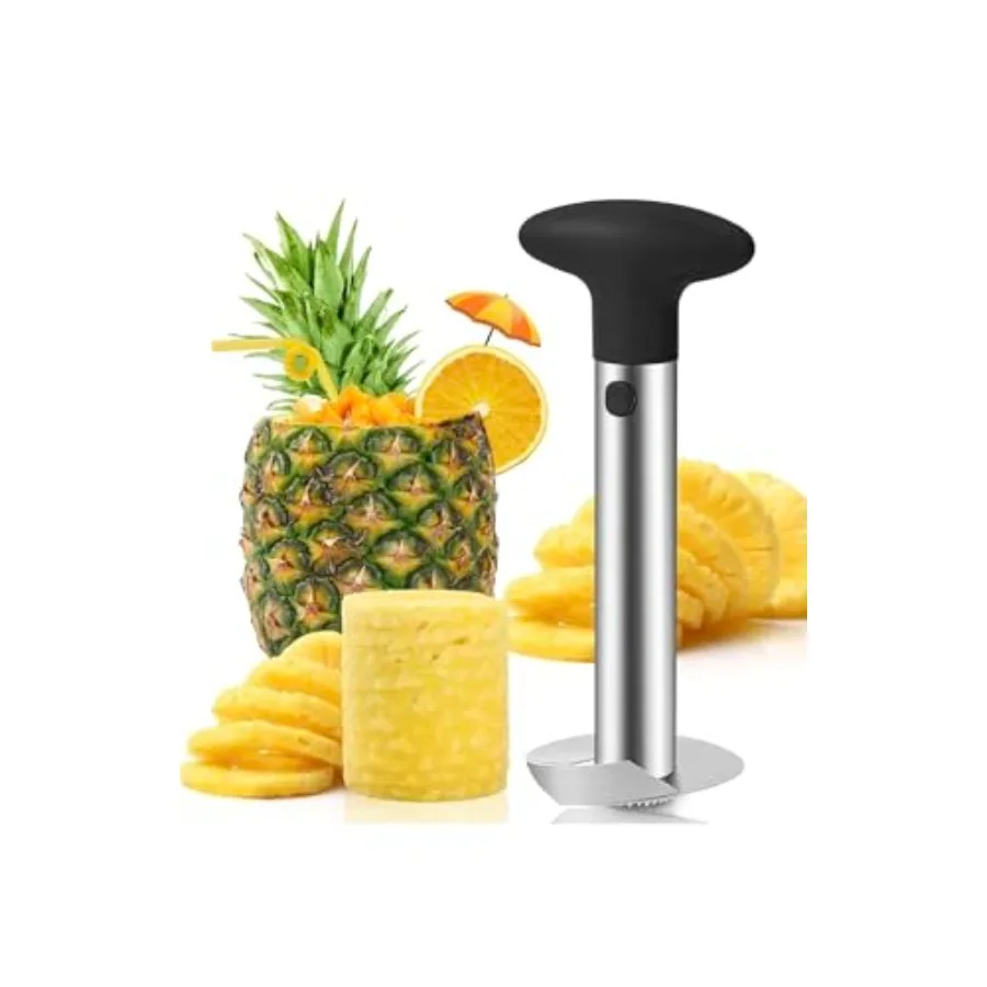 

4in1 Fruit Cutter Set for Efficient and Precise Cutting of Apples Pineapples and Watermelons Includes Apple Slicer Pineapple Co