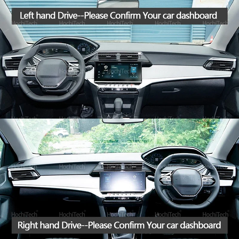 جلد الغزال داشمات داش حصيرة غطاء لوحة القيادة وسادة ظلة السجاد اكسسوارات السيارات لبيجو 408 2022 2023 2024 2025 #2