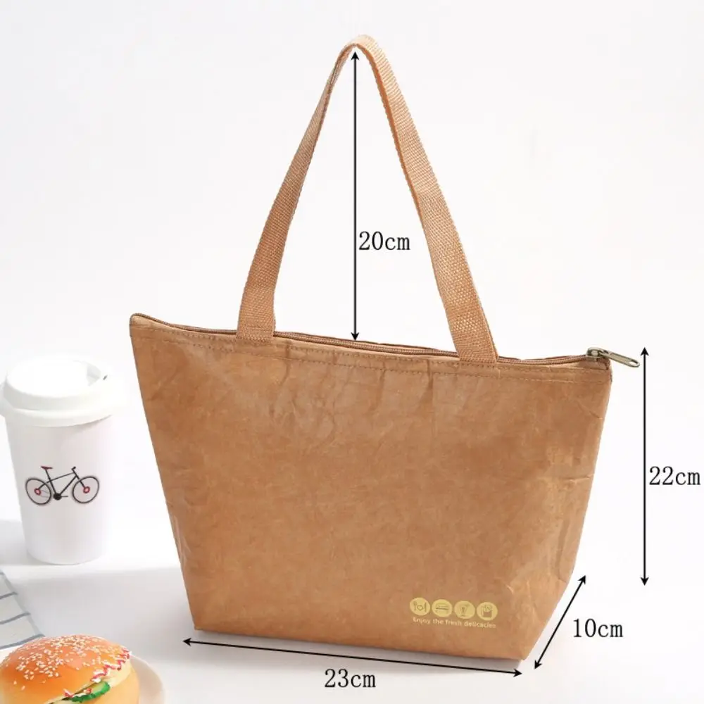 Large Capacity Lunch Bag Insulation Package Tote Canvas Lunch Bag Food Hand Bags Waterproof Lunch Bag Kraft Paper Bags