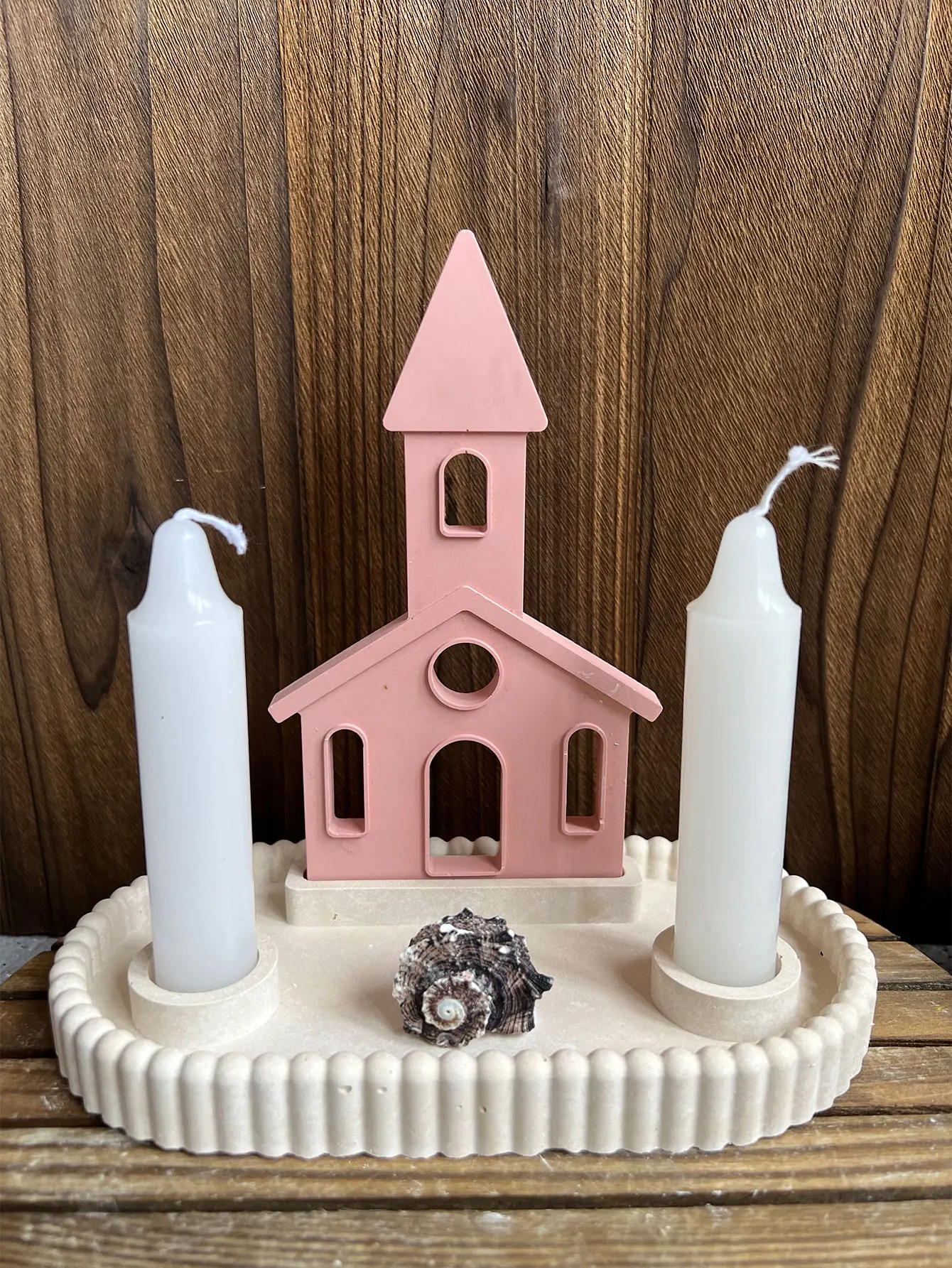 Oval Candle Holder Tray Epoxy Mold Cement Tree of Life Candlestick Storage Pallet Jewelry Display Disc DIY Home Decor