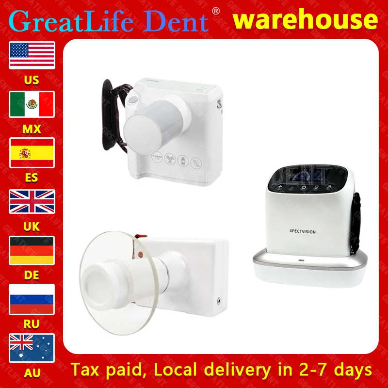 

RU EU ES AE SA IT DE Mexico Stock GreatLife Dental Hyperlight X-Ray Digital Portable X Ray Rvg Sensor Machine System Rx Camera