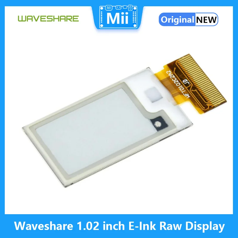 Écran brut E-Ink Waveshare, 1.02 pouces, résolution 128x80, bicolore noir/blanc, interface éventuelles I, sans PCB