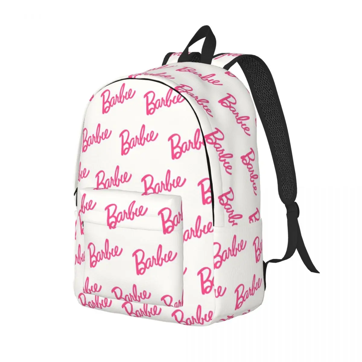 Solid Cute Barbie Kindergarten Bag Office Work School Zipper Closure Sanrio Barbie For Kid Rucksack Back To School Gift